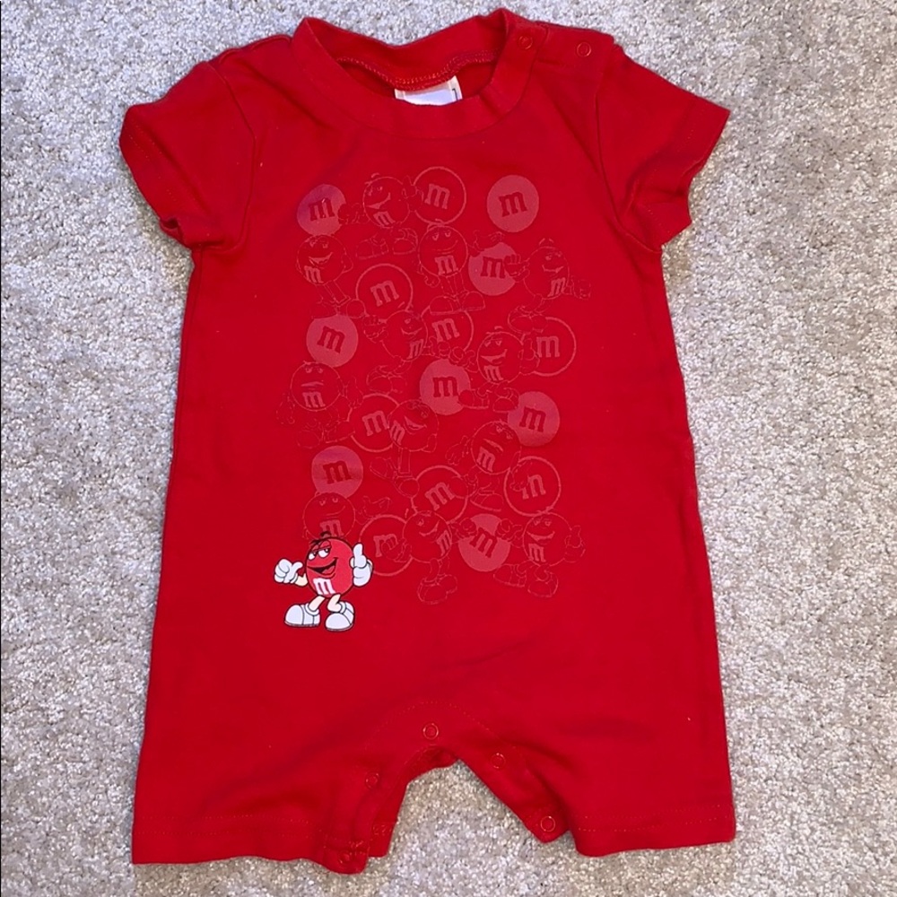 Red M&M onesie